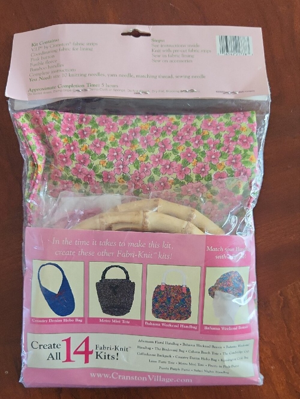 Kids Floral Handbag Craft Kit - Pink - Picture 2 of 2